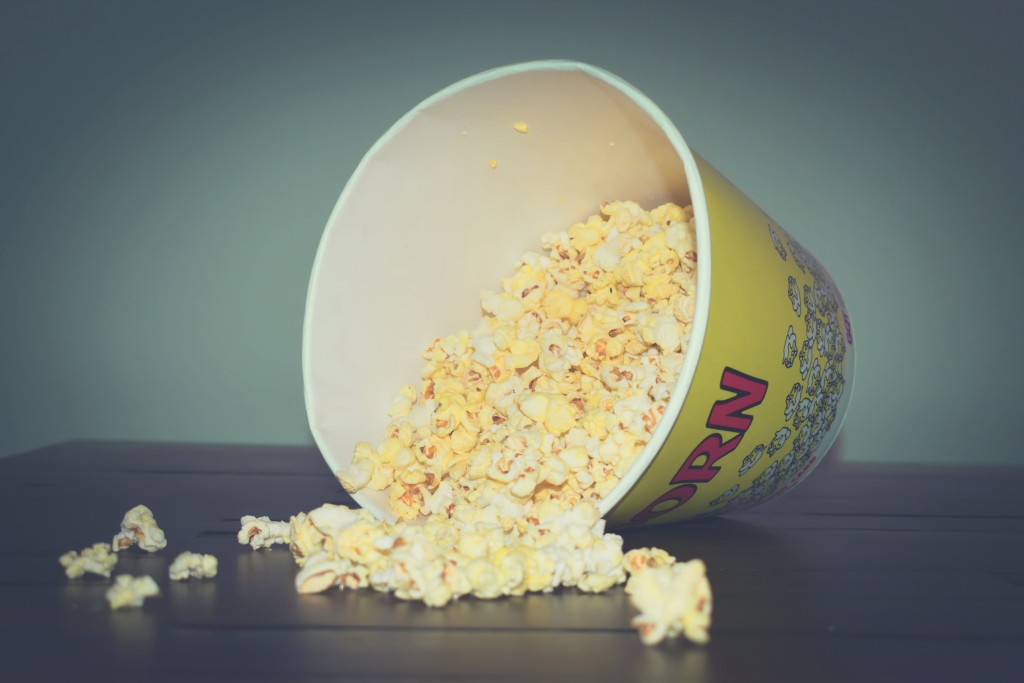 bucket of popcorn
